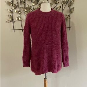 Charlotte Russe Purple Chunky Knit Crew Neck Sweater